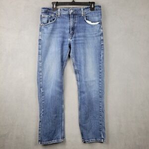 Levi's 505 Jeans Mens 32x30 Blue Denim Cotton Stretch Everyday Wear Straight Leg